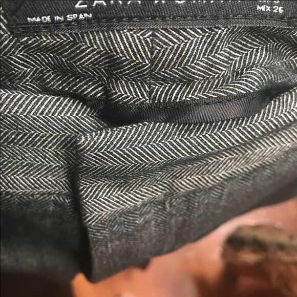 NWOT Zara Herringbone Trousers Sz Small - Picture 5 of 5